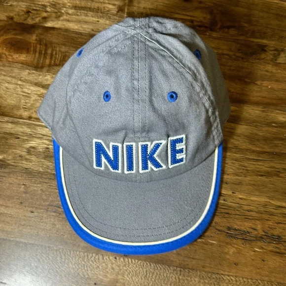 Nike Ball Cap Hat Blue Gray Accessories Velcro Kids TODDLER Adjustable - Picture 4 of 7